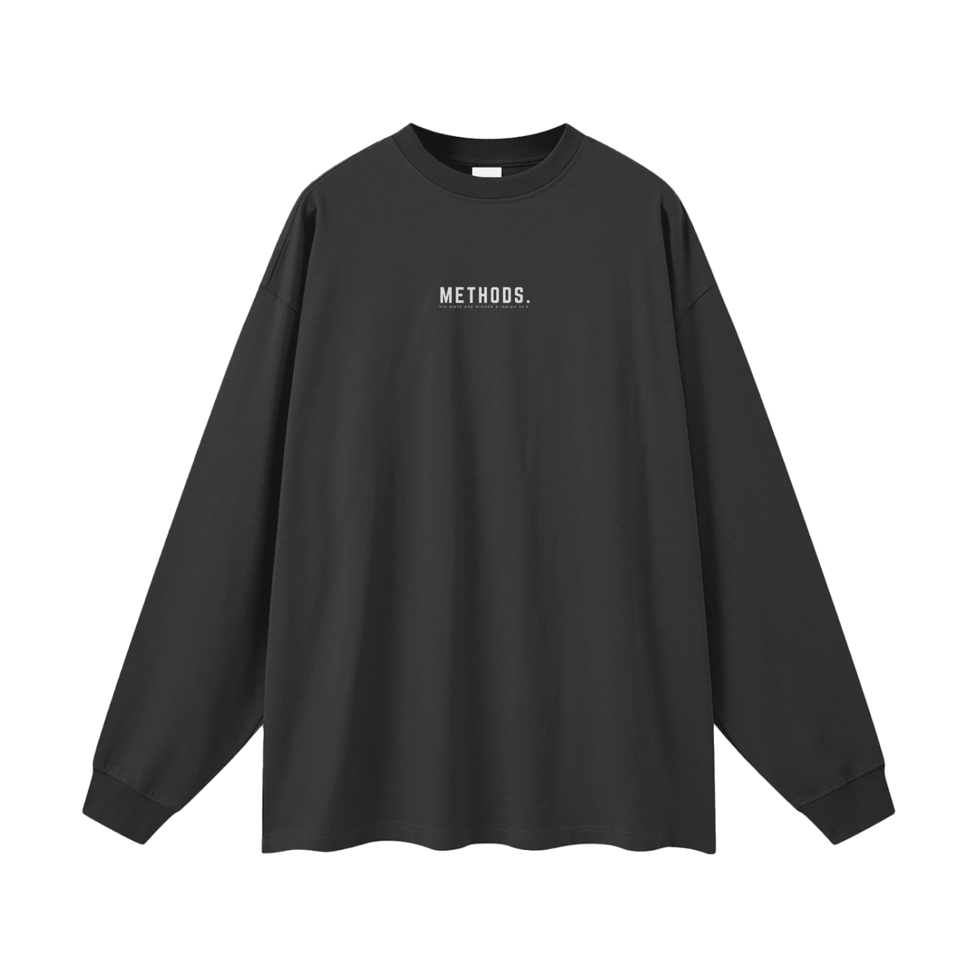 Streetwear Unisex 305G FOG 100% Cotton Long Sleeve Tee